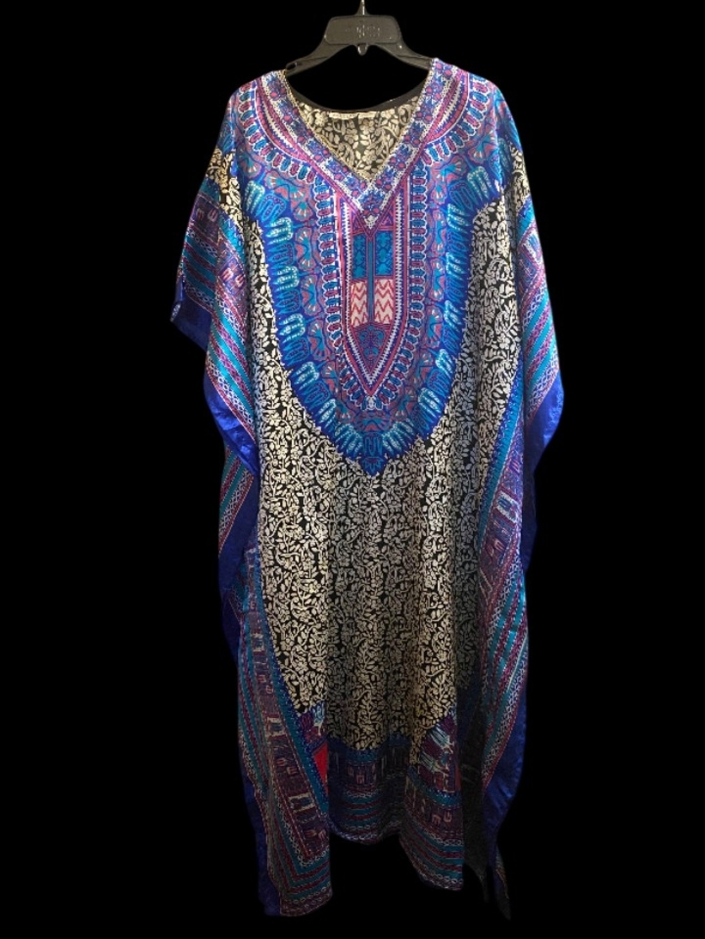 Sante' Classics One Size Oversized Vibrant Blue & Purple Bohemian Kaftan